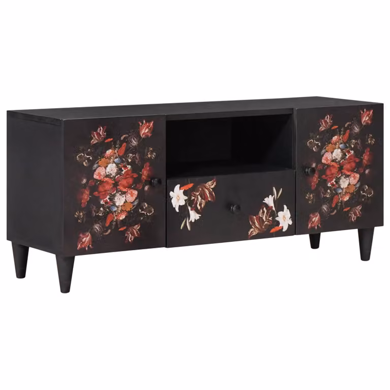 Armadio di stoccaggio moderno vidaXL in legno di mango multicolore L: 105 cm, P: 33 cm, H: 46 cm