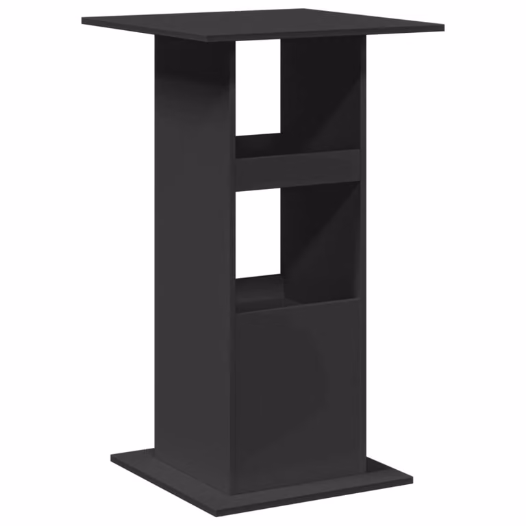 Tavolo Bar con Portaoggetti Nero 60x60x102 cm in Multistrato