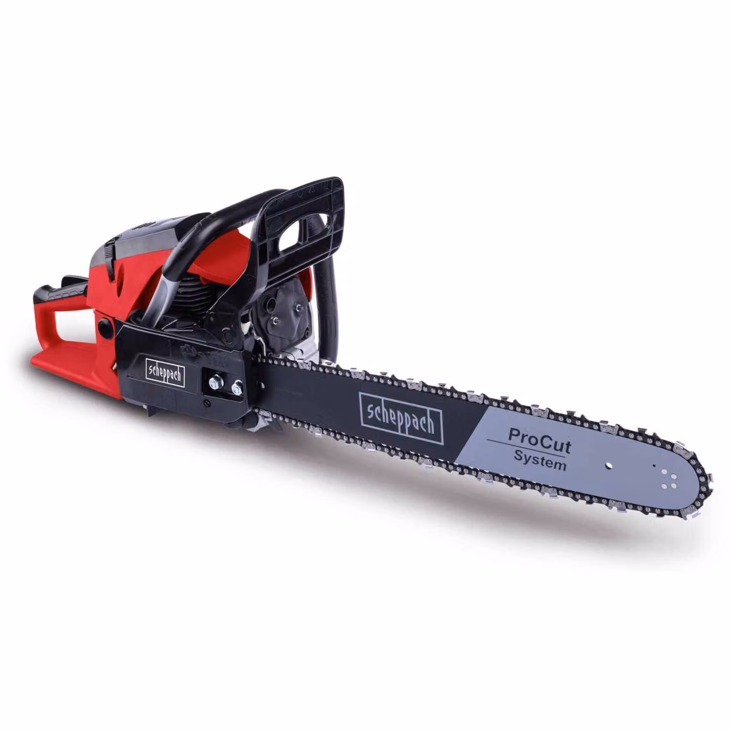 Motosega a benzina Scheppach PCS53 - 2,7 CV | Motore a benzina a 2 tempi da 2,0 kW | Barra e catena ProCut da 20" / 51 cm