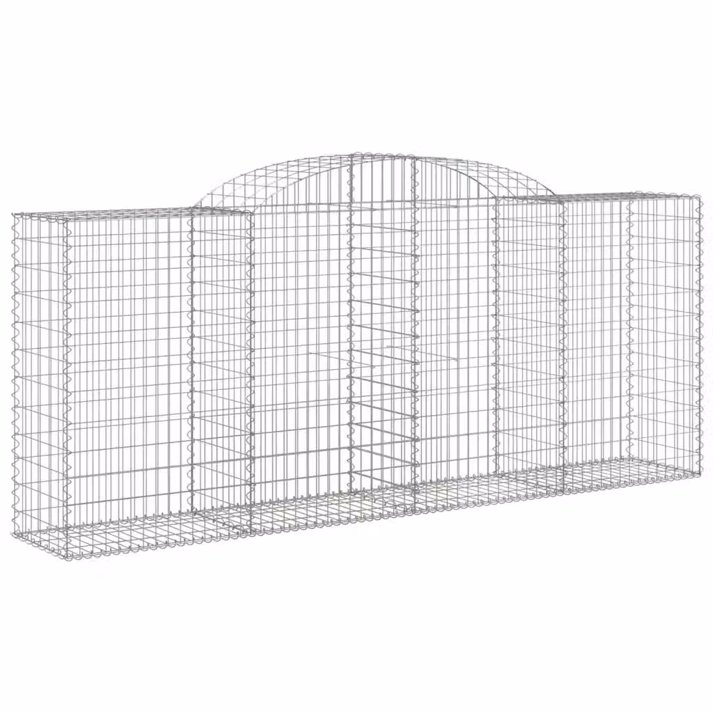 Cesto Gabbione ad Arco vidaXL in Acciaio Zincato Argento L: 300 cm, P: 50 cm, H: 120/140 cm – 2