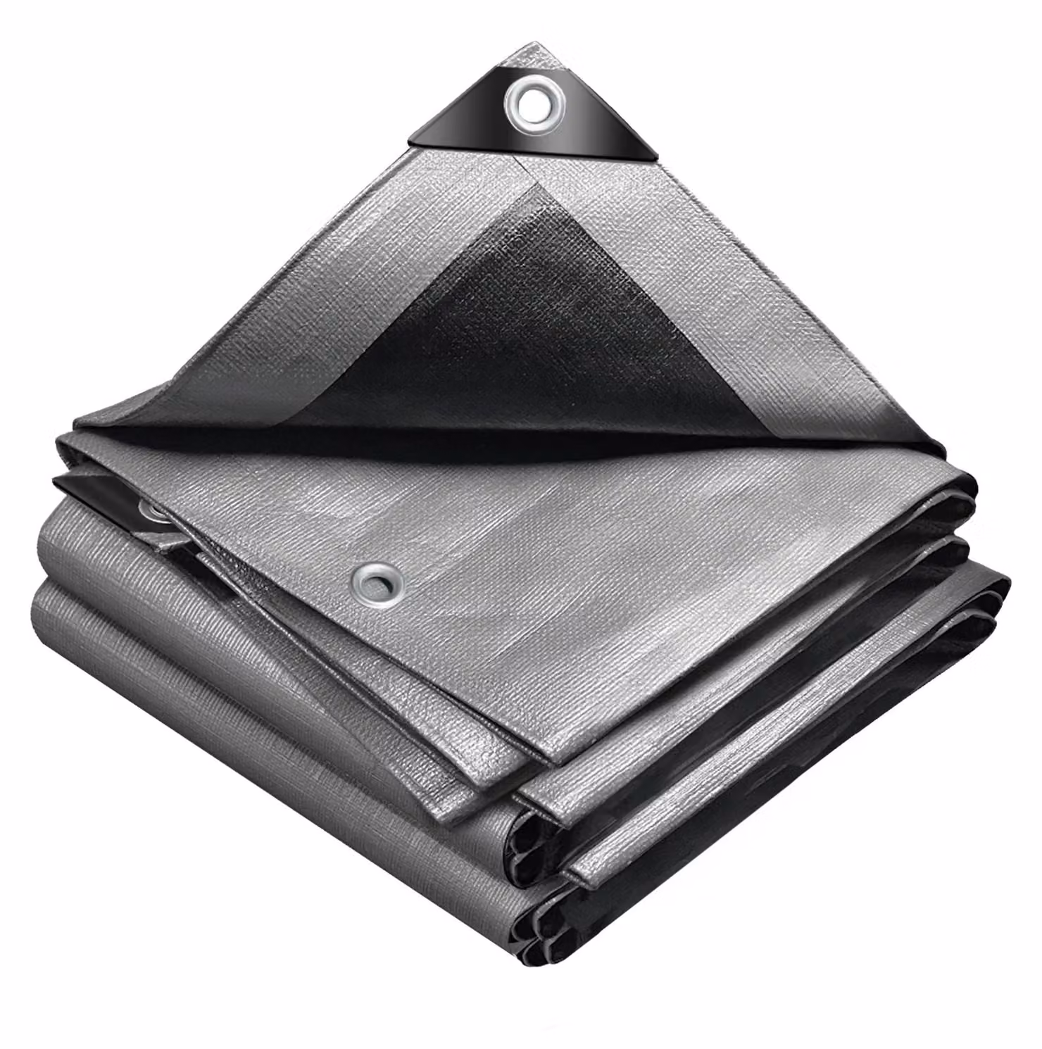 VOUNOT® Telo di copertura 4x8 m, 240 g/m², impermeabile, per autocarri, con occhielli, in tessuto, grigio