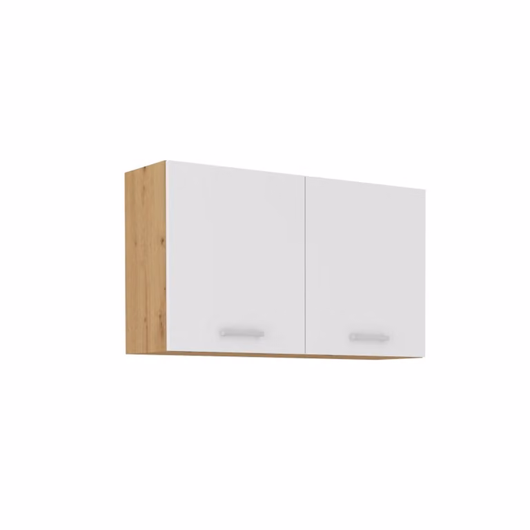 Pensile NEIL a due ante - larghezza 100 cm, bianco / rovere artigianale