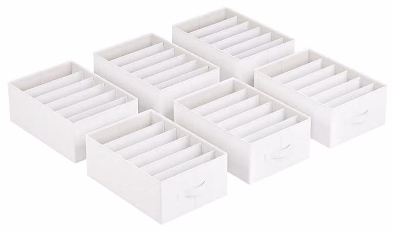 Set di organizer - 6 scomparti, contenitori pieghevoli - RUS009W03