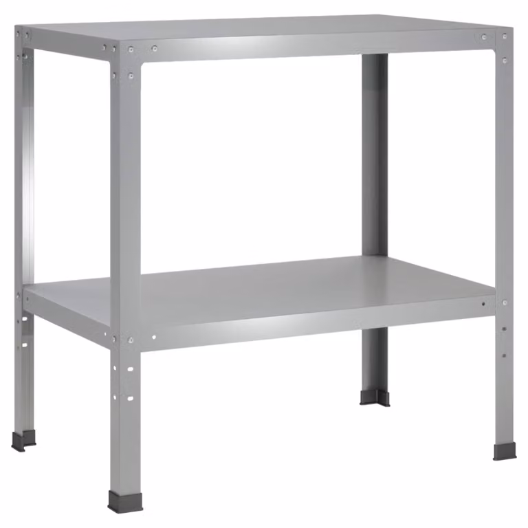Tavolo da semina, dimensioni 80 x 50 x 80 cm, acciaio zincato, colore argento
