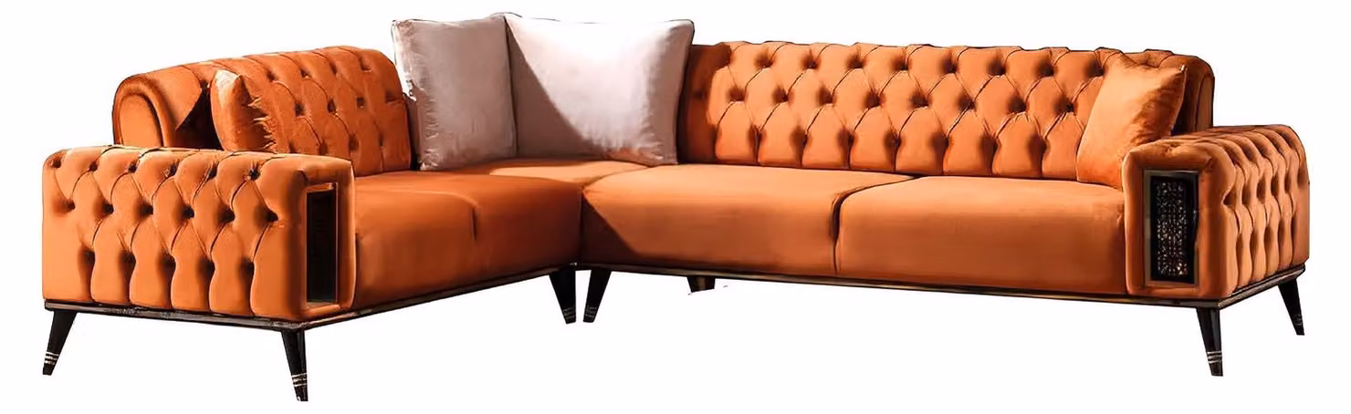 Wohnzimmer Ecksofa L-Form Wohnlandschaft Eckcouch Luxus Modernes Stil Möbel