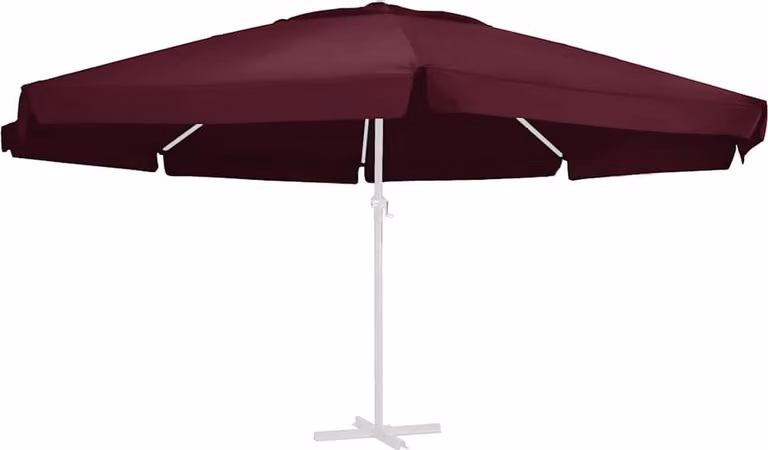 vidaXL Copertura di ricambio per ombrellone Bordeaux rosso 610 cm