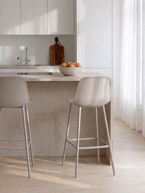 Sgabello Lein beige Kenay Home