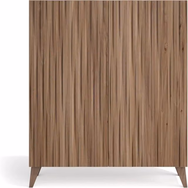 Scarpiera Herdasa effetto noce ante stampa doghe noce 109x90x27