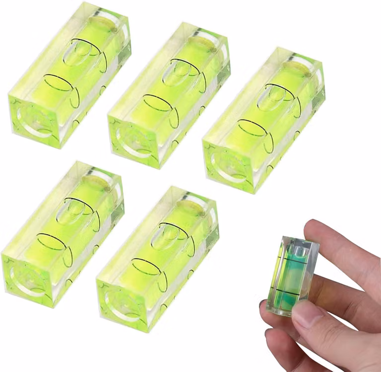 Set di livelle mini, 5 pezzi, dimensioni 15x15x40 mm, per uso domestico e fai-da-te