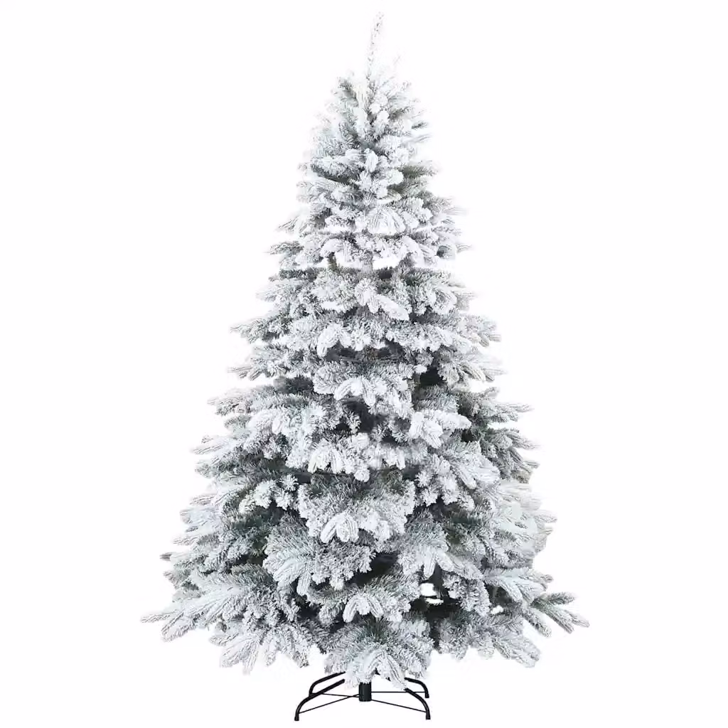 Albero di Natale artificiale snodato vidaXL bianco con effetto neve H: 180 cm, L: 117 cm, P: 117 cm – 2