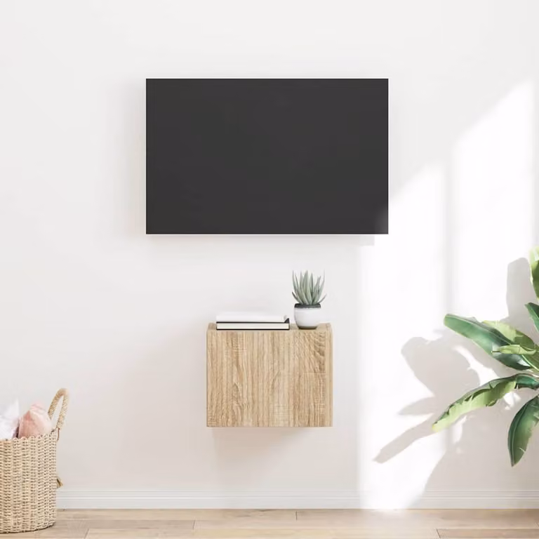 Mobile TV da parete vidaXL in legno Sonoma, marrone, L: 39 cm, P: 31 cm, H: 29,5 cm