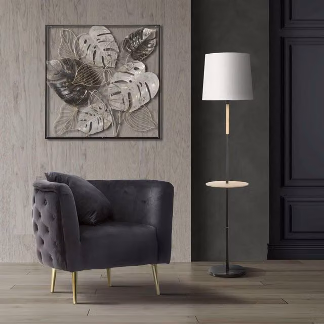 Poltroncina StIves DMORA con rivestimento in velluto e struttura in metallo, L: 76 cm, P: 74 cm, H: 71 cm