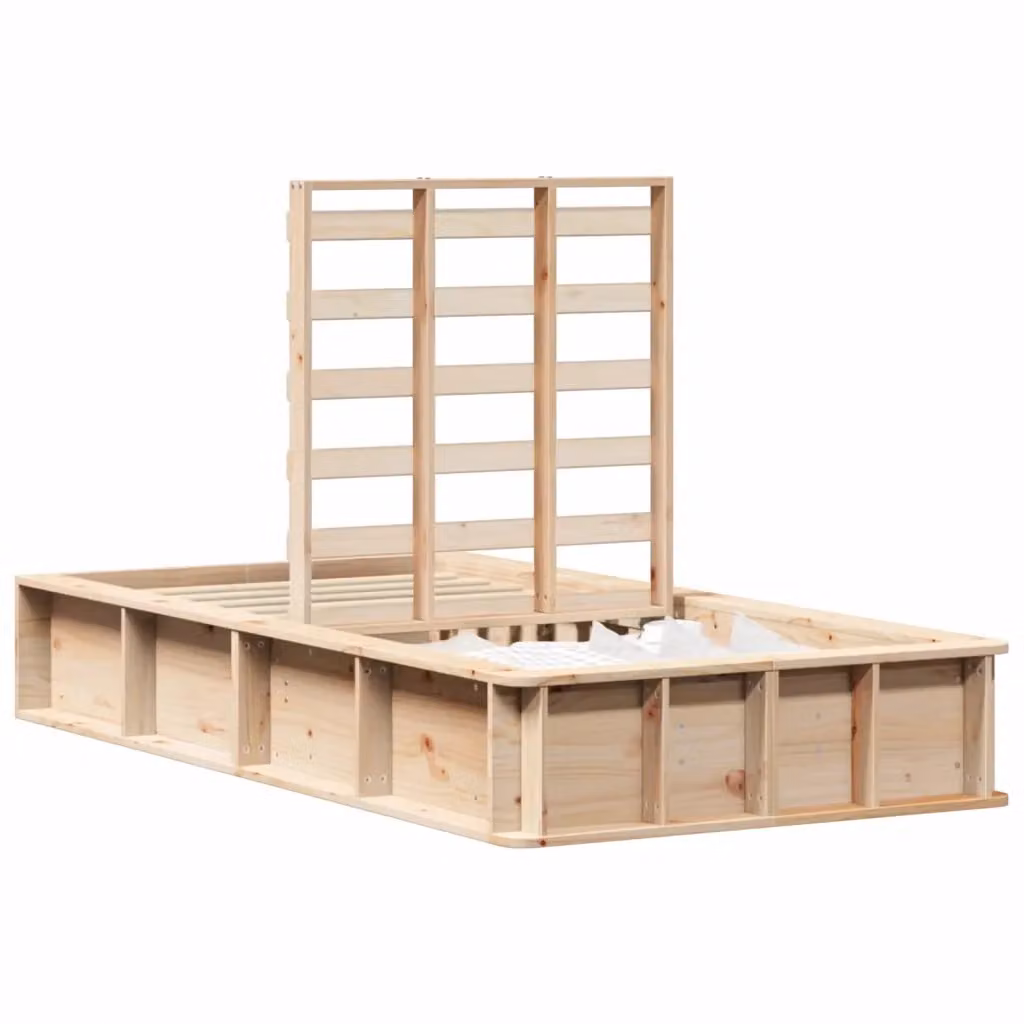 Struttura del letto moderna vidaXL in pino massello marrone con base a sollevamento L/P/H: 200 x 80 x 110 cm – 2