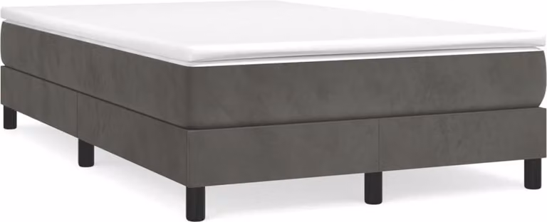Struttura Letto a Rete a Molle Grigio Scuro 120x200 cm Velluto
