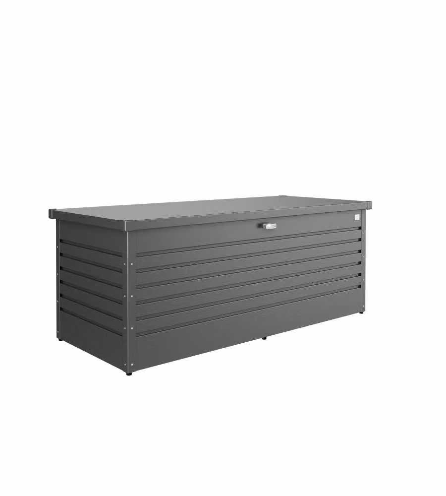Baule da esterno 180 grigio scuro metallizzato