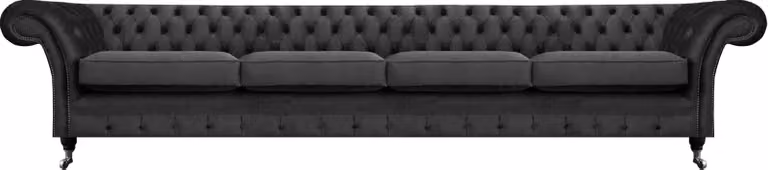 Wohnzimmer Sofa Viersitzer Couch Textil Einrichtung Schwarz Polstermöbel