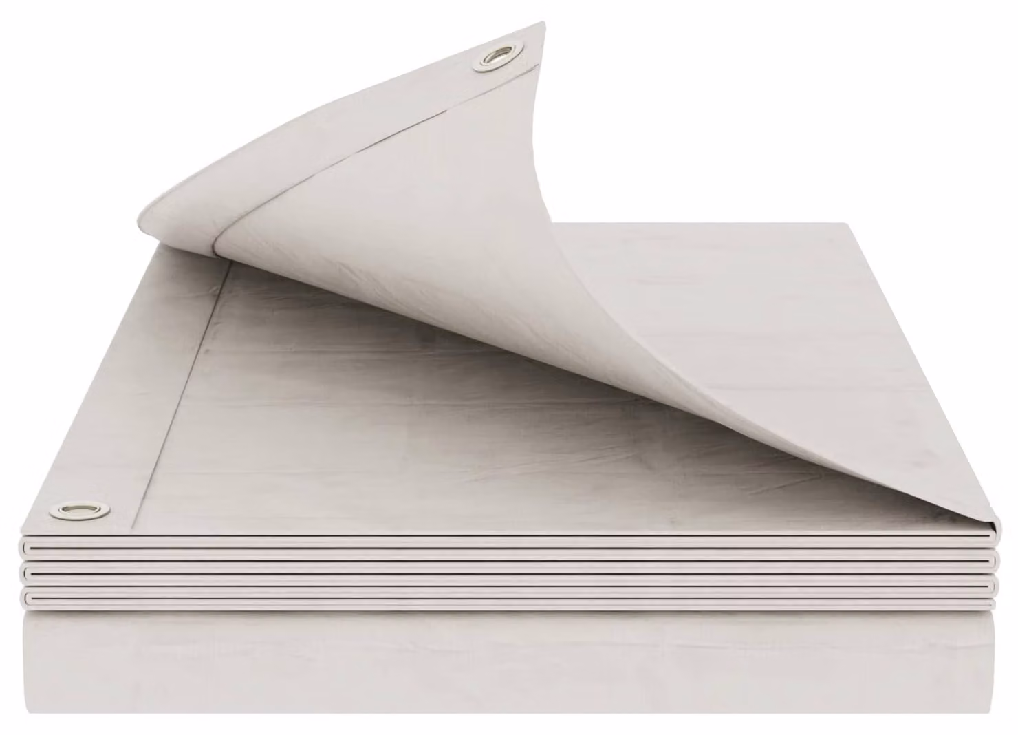Telo in polietilene (PE) bianco con occhielli, dimensioni 6 x 6 metri, peso 180 g/m²