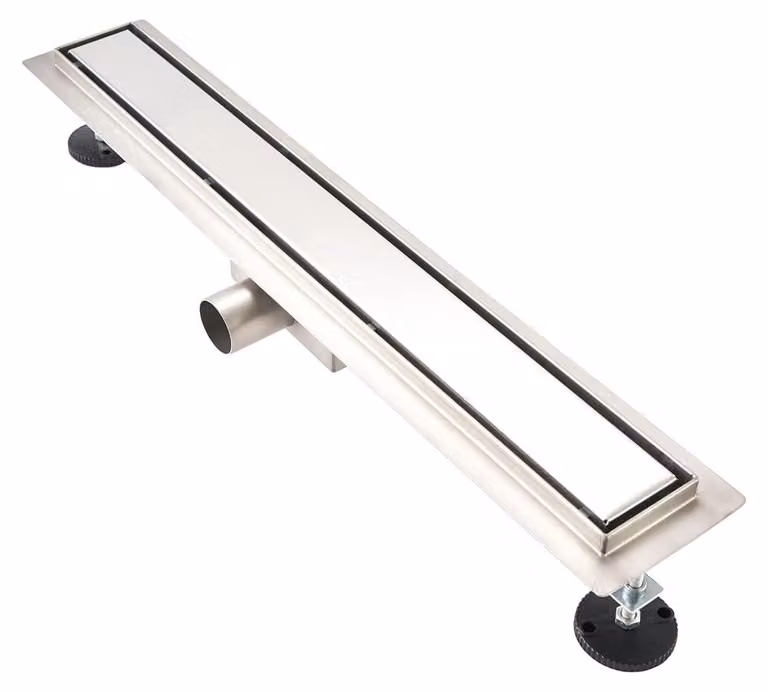 Scarico a pavimento da 100 cm, rivestibile in piastrelle, acciaio inossidabile, rettangolare, 2-in-1