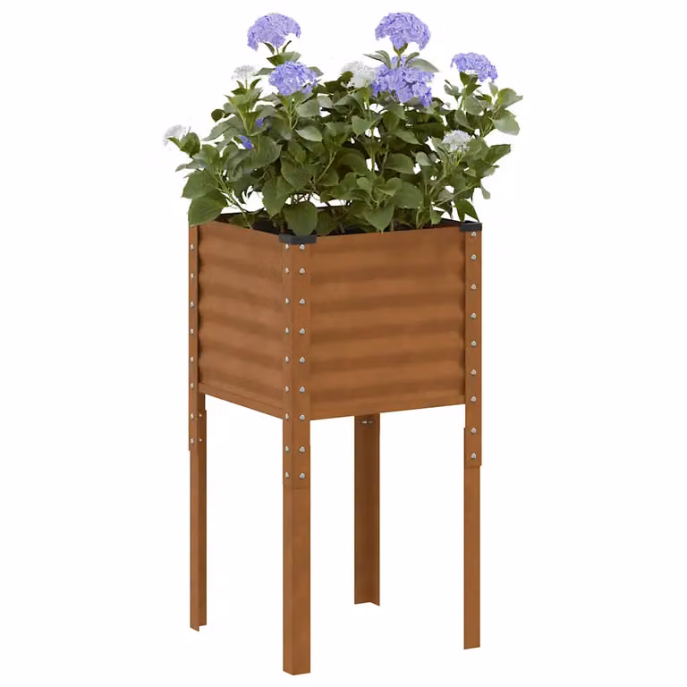 Fioriera da giardino vidaXL in acciaio corten marrone L/P/H: 45 x 45 x 88 cm
