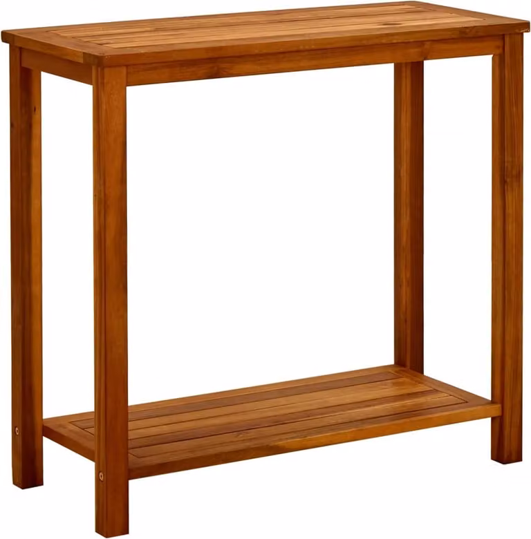Tavolo Consolle da Giardino 80x35x75cm Legno Massello di Acacia