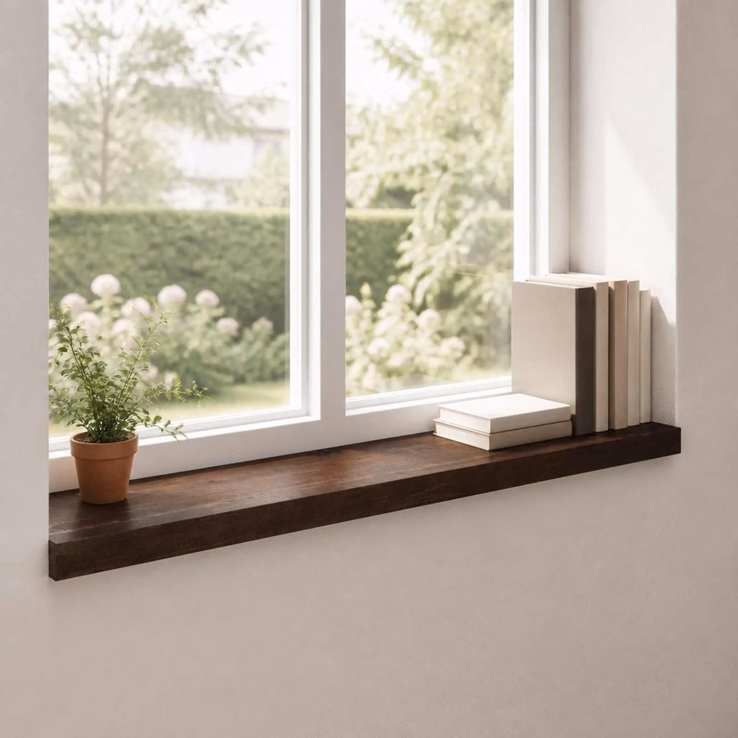 Set di 2 soglie per finestre vidaXL in legno marrone scuro L 90 cm x P 25 cm x H 2 cm