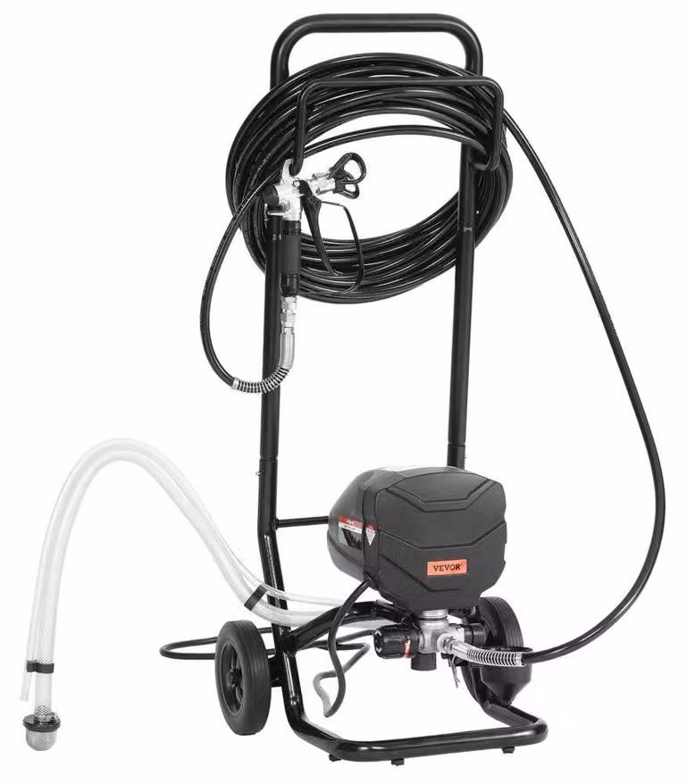 Spruzzatore a spruzzo senza aria con supporto - Motore da 650 W - Pressione di 3000 PSI - Tubo flessibile da 15,24 metri