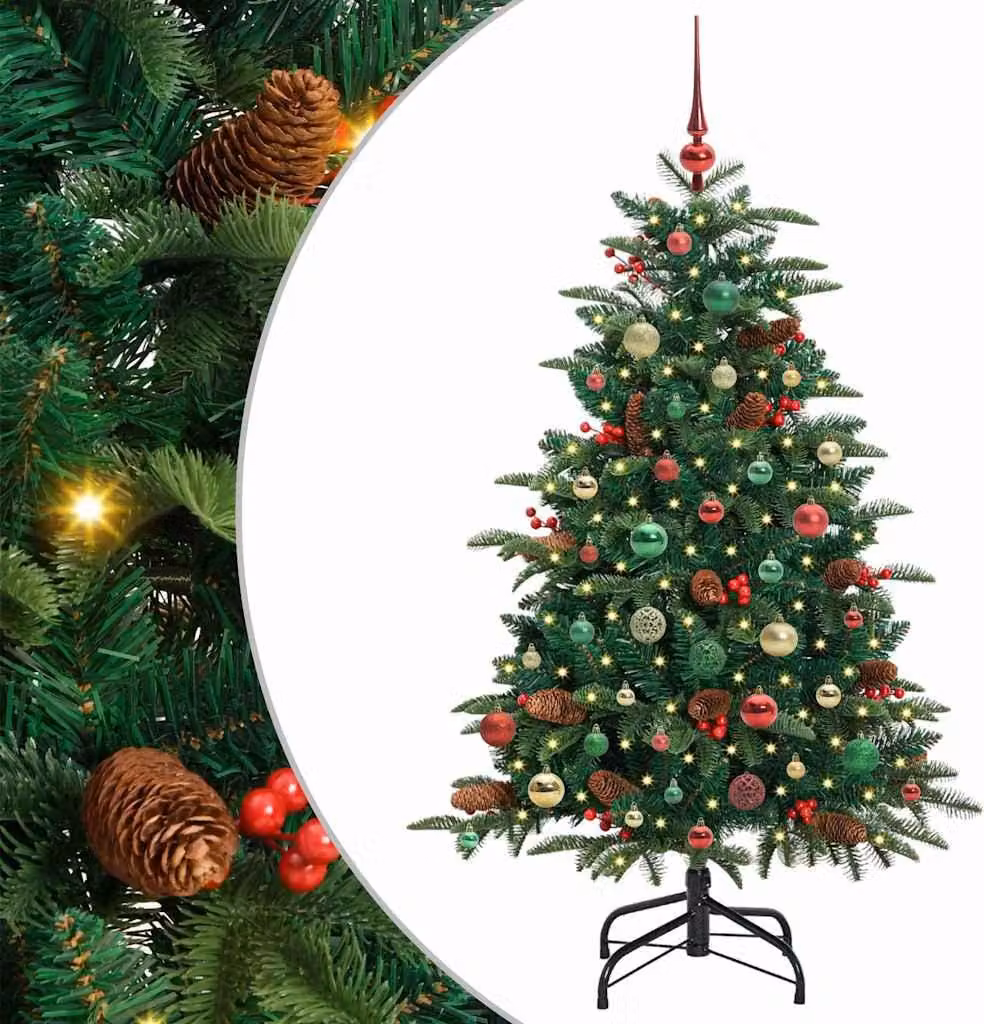 Albero di Natale artificiale con 150 LED Verde 150 cm