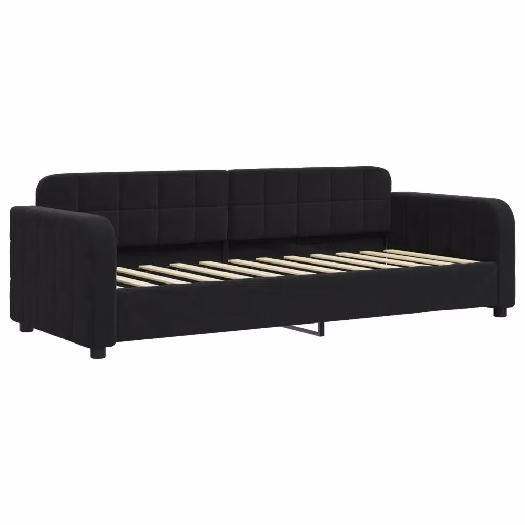 Letto da giorno moderno vidaXL in velluto nero – 2