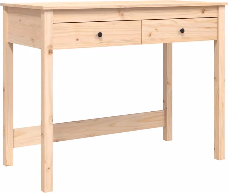 Scrivania con Cassetti 100x50x78 cm in Legno Massello di Pino