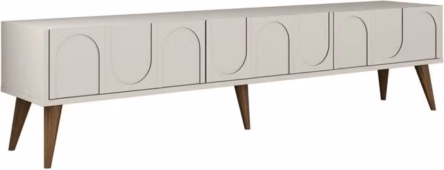 Mobile TV in legno "Lyon" - 180 x 35 x 44 cm - Crema/Noce