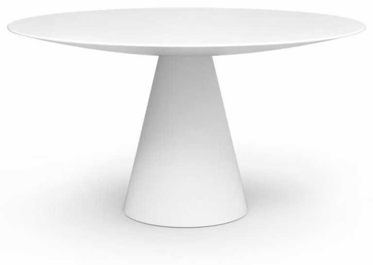 Casa Padrino Luxury Garden Dining Table Bianco Opaco Ø 150 x H. 75 cm