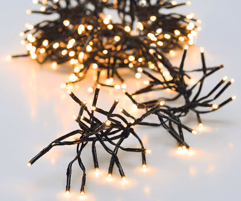 Catena luminosa a LED, luce bianco caldo, 8 metri, 400 LED, con timer e dimmer