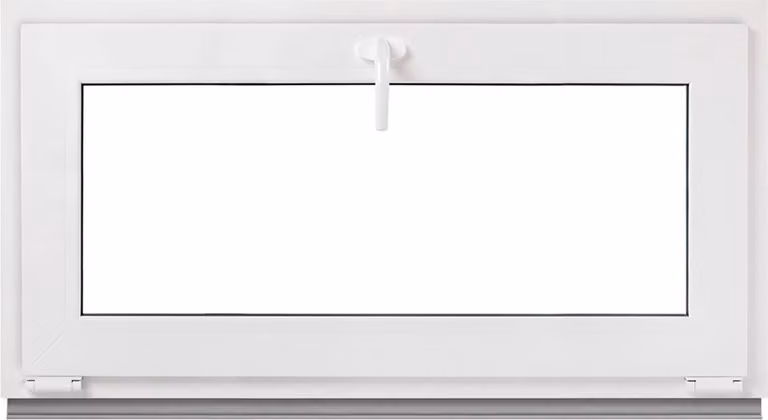 Finestra per cantina Framex - Finestra a ribalta Bianco 95 x 40 cm Finestra a 2 vetri 32 mm (4/24/4) Finestra in PVC Larghezza x altezza (950 x 400 mm) Funzione Finestra a ribalta
