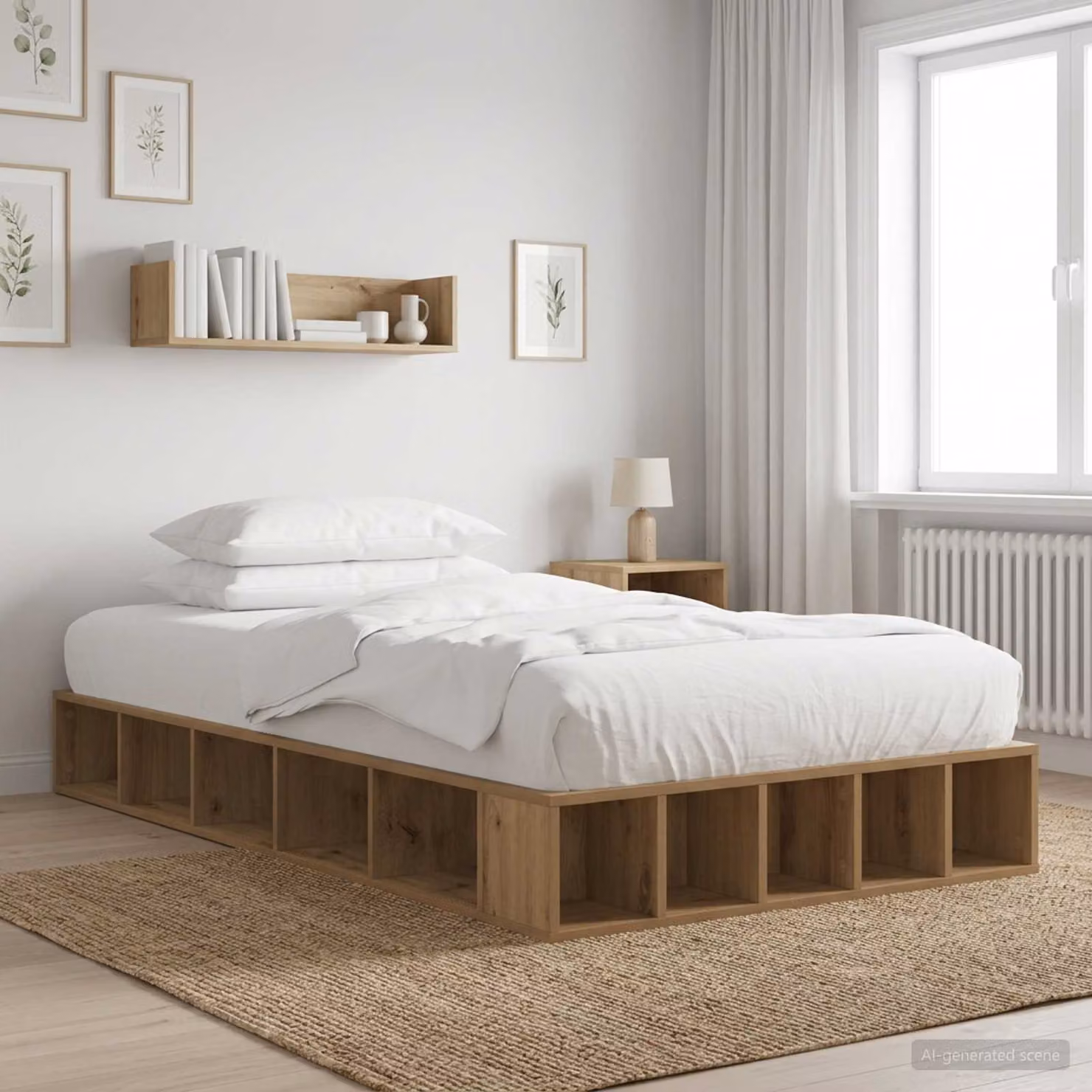 vidaXL Telaio letto con contenitore a sollevamento Rovere Artigianale Marrone L 200 x L 80 cm