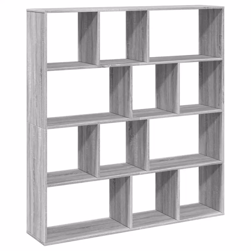 Libreria-Scaffale Design Mania Grigio Sonoma in Legno Multistrato e MDF, L 132 cm x P 29 cm x H 141,5 cm – 2