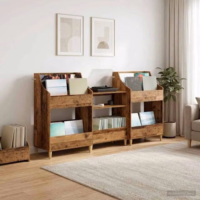 Set di Mensole per Media 3 pz Legno antico 212 x 46 x 112 cm 3434657