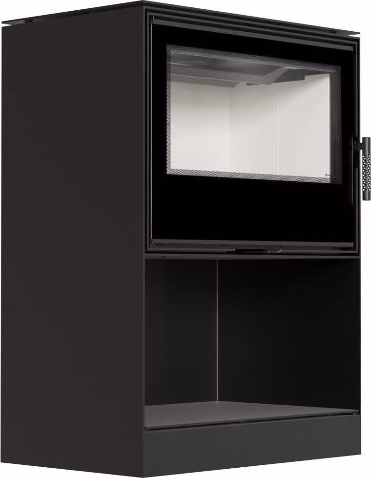 Acciaio KRATKI KARI 80 Ø 180 Stufa a legna da 12 kW con porta a molla
