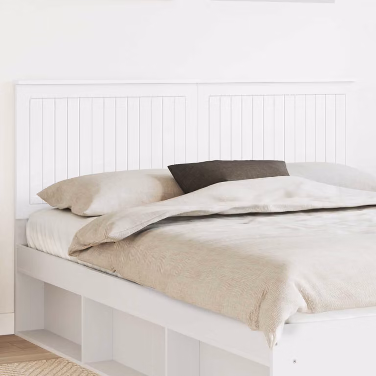 Testiera per letto moderna vidaXL in legno ingegnerizzato bianco