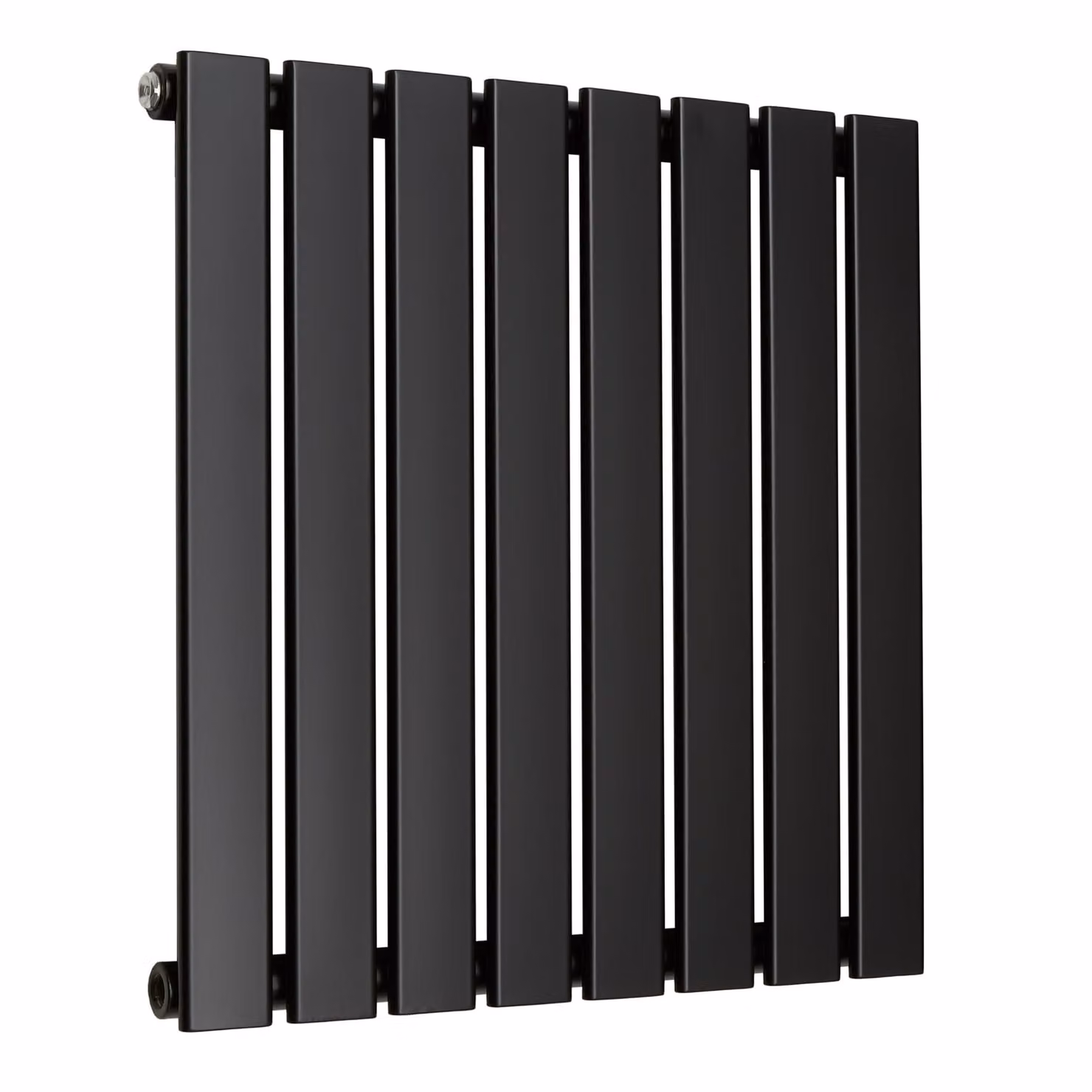 Radiatore di Design Orizzontale Piatto - Nero - 595mm x 560mm (Pannello Singolo) - Sterling Arlie by Hudson Reed