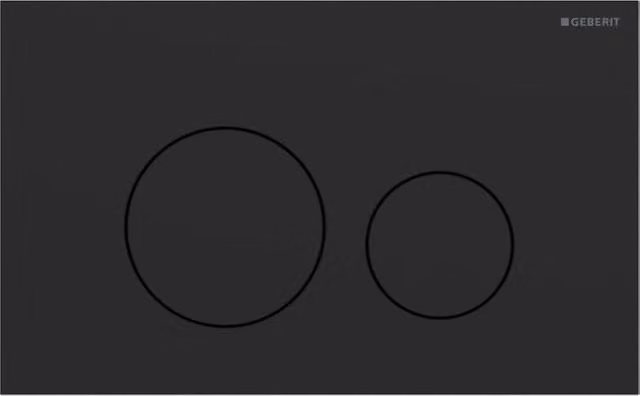 Placca di Comando Sigma 40 2 Tasti Rotondi Geberit Nero Opaco