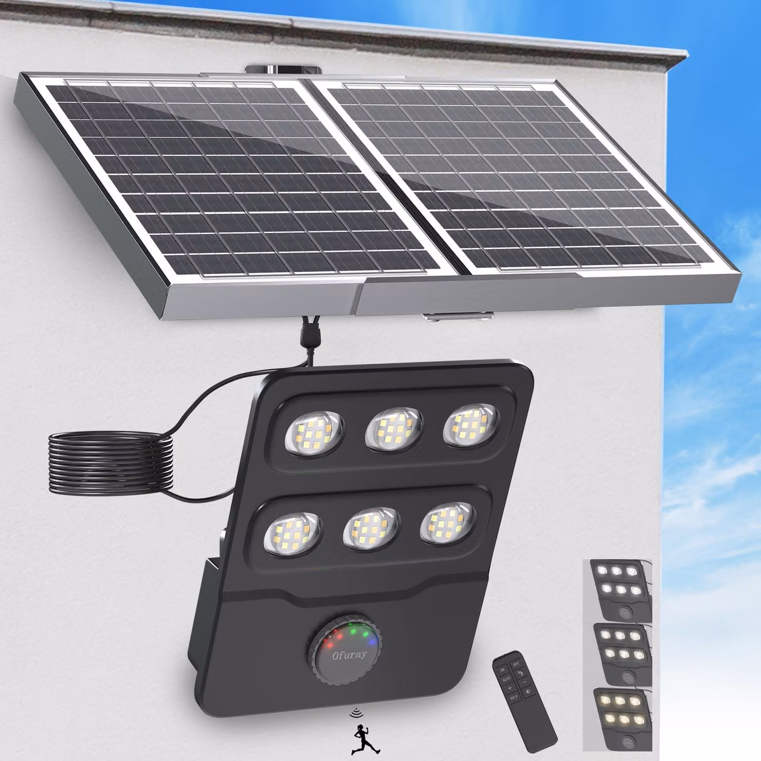 Lampada a LED solare, disponibile nelle temperature di colore 2700K, 4000K e 6500K, confezione singola, per uso esterno