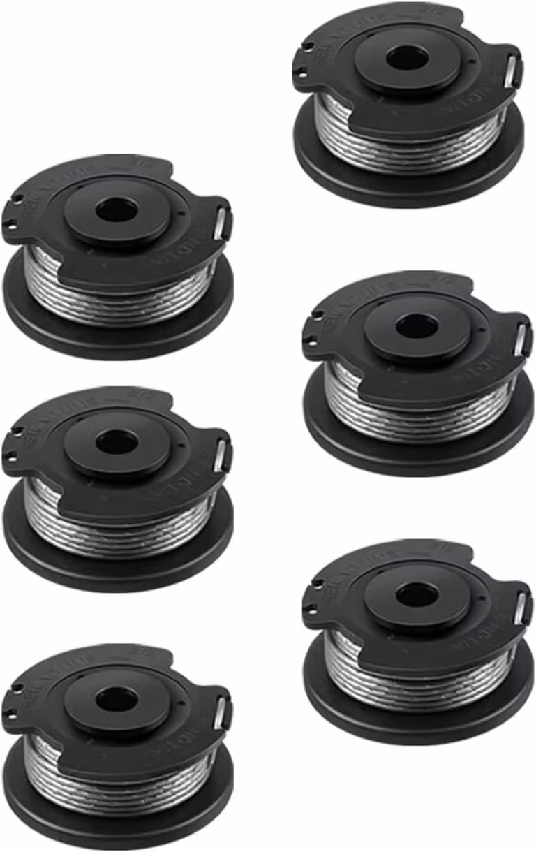 Set di bobine di ricambio, 6 pezzi, filo di diametro 1,65 mm, lunghezza 4,9 metri, per tagliaerba