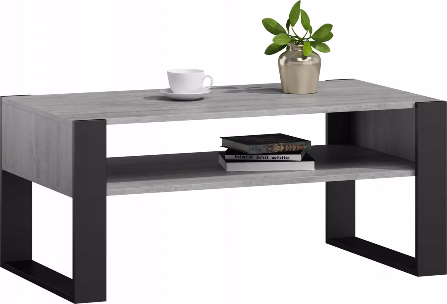 Tavolino retrò loft KAJA in cemento nero