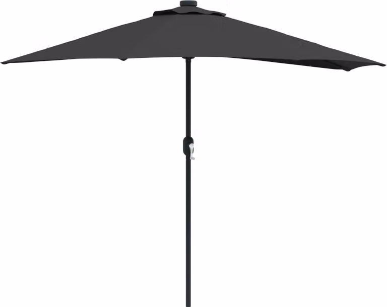 Ombrello da giardino Nero 294 x 150 x 224 cm