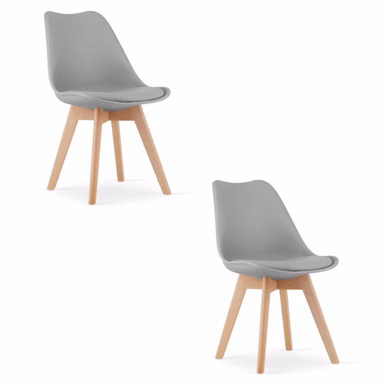 Sedia Valora MARK grigia x2 | Set di 2 sedie grigie dallo stile versatile