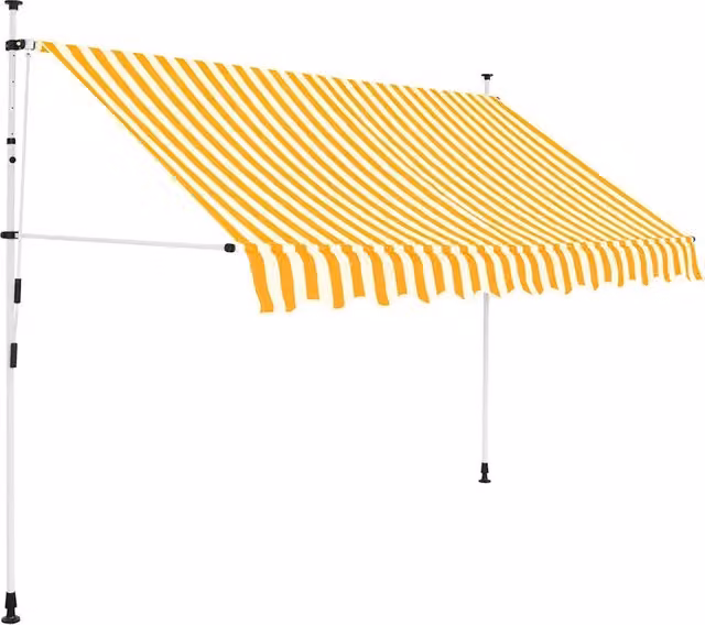 Tenda da Sole Retrattile Manuale Videx a Strisce Arancione e Bianco in Poliestere e Acciaio L: 250 cm