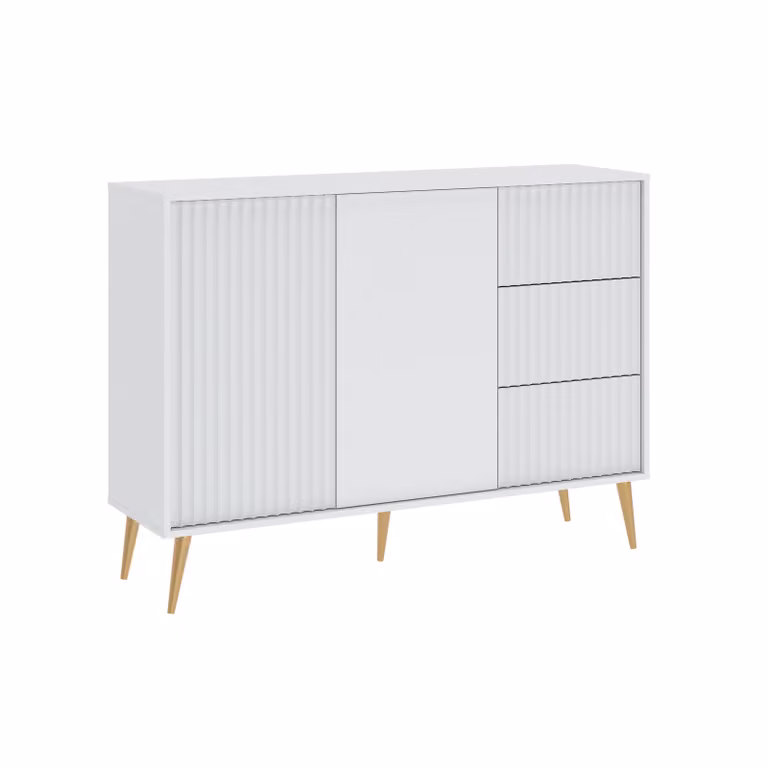 Cassettiera combinata larga JEWETT - bianco