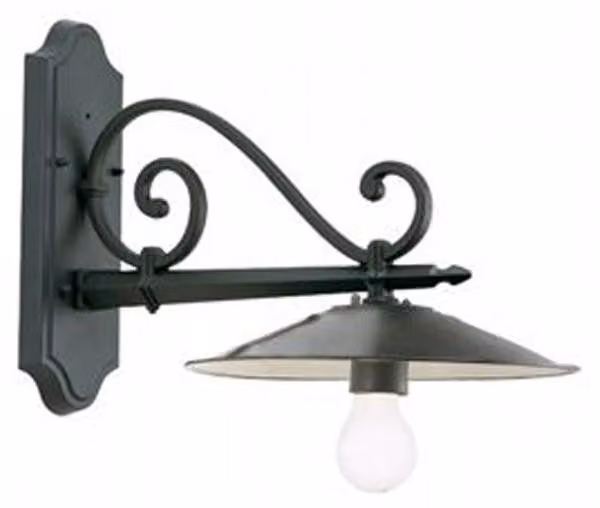 Lampada Applique Colore Grigio per Esterno Linea Piatto Antico Sovil