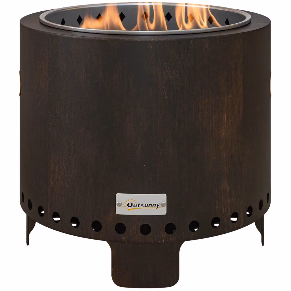 Braciere da giardino XYLO in acciaio nero e bronzo L/P/H: 45 x 45 x 42 cm – 2