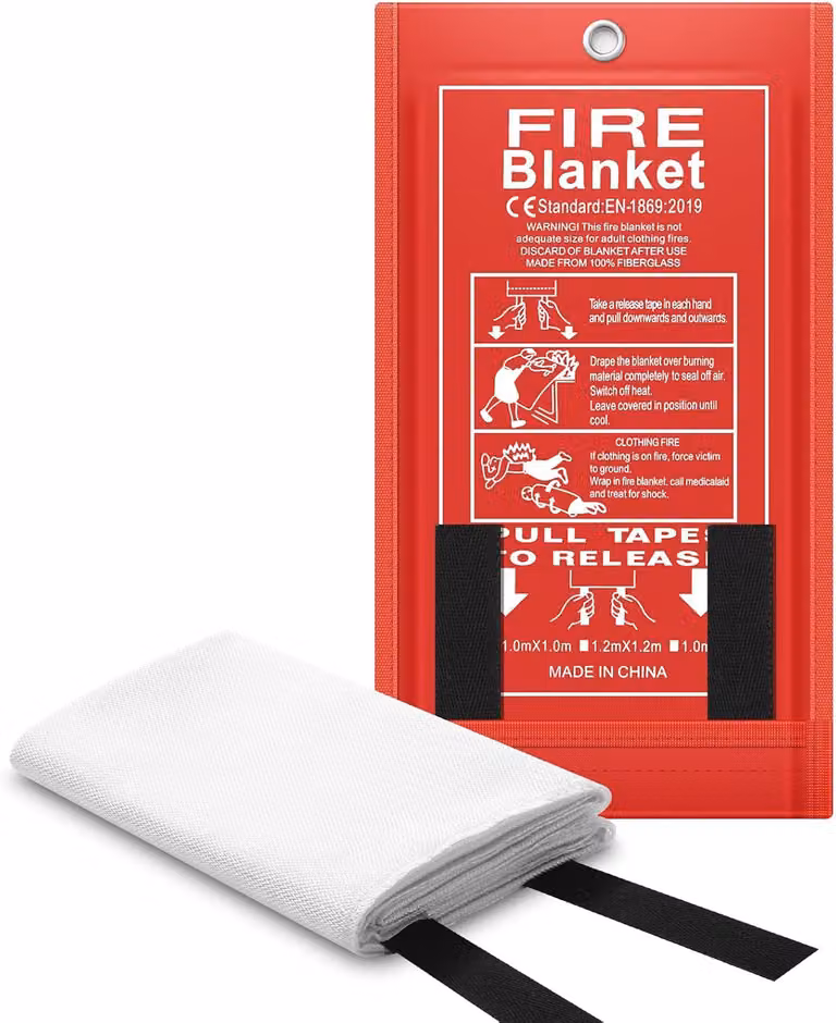 Coperta ignifuga per spegnere le fiamme, 122 x 122 cm, ideale per la cucina